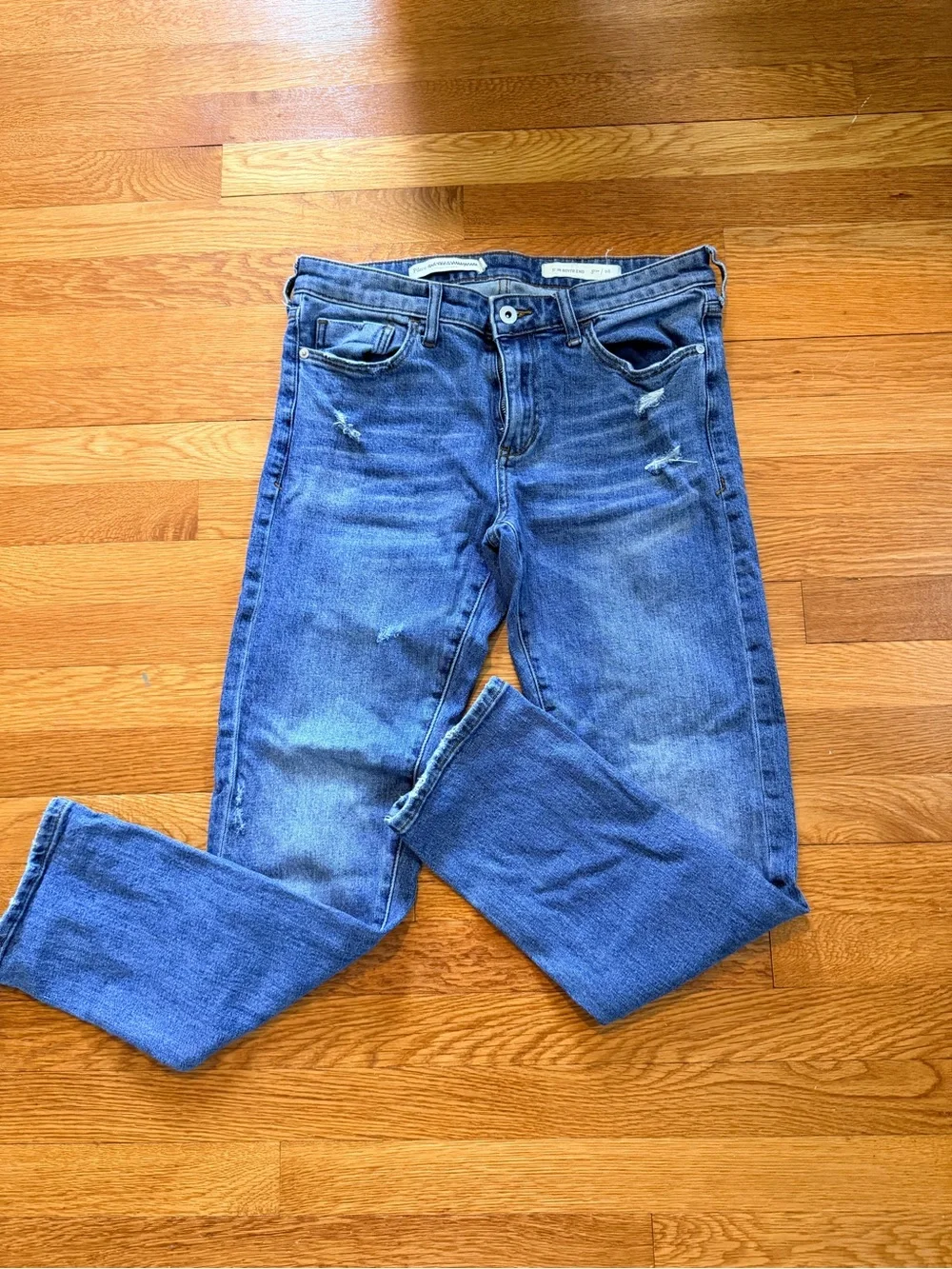 Pilcro and the Letterpress Medium Blue Slim Boyfriend Jeans